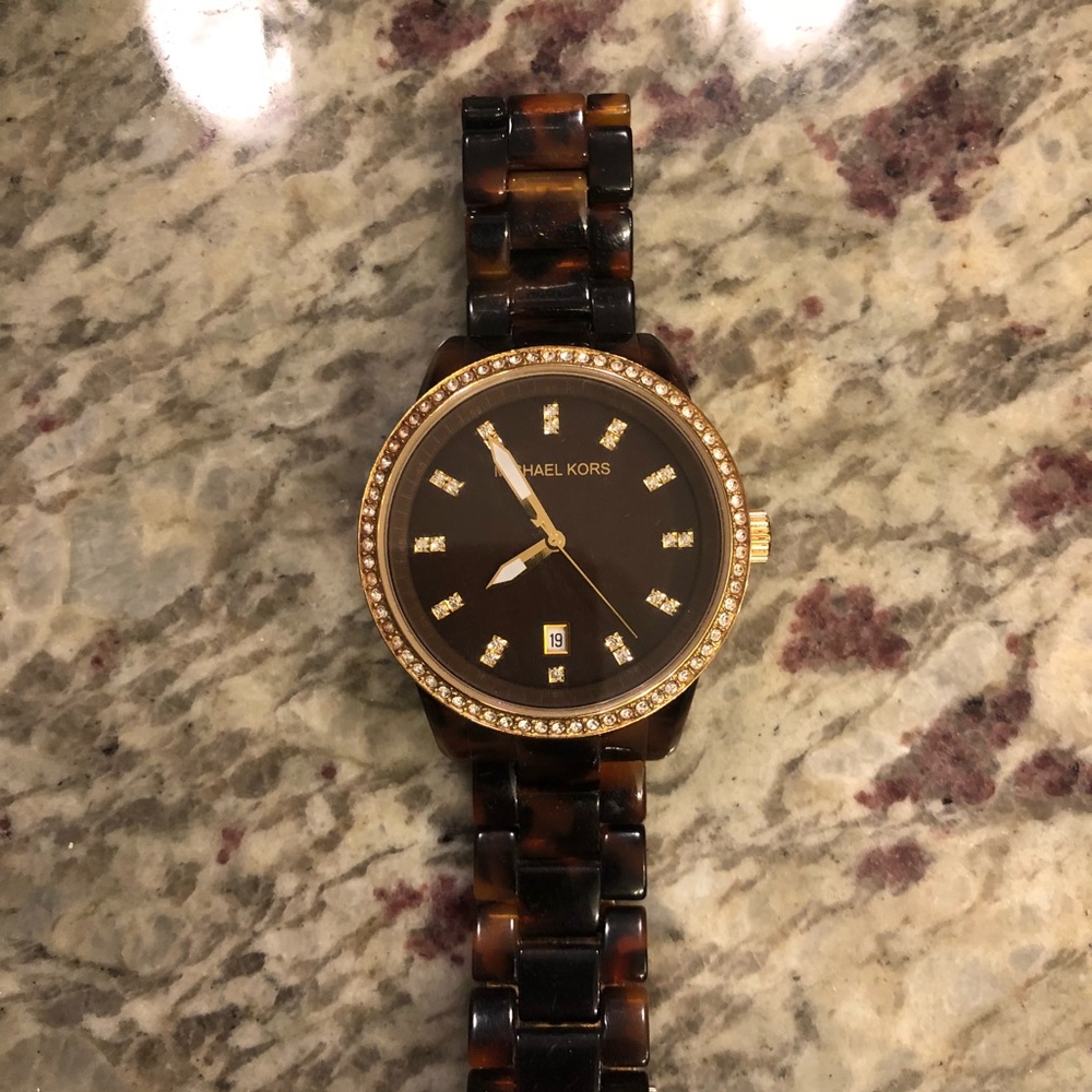 Michael Kors Women’s Watch - Tortoise Shell Brown - Picture 3 of 5